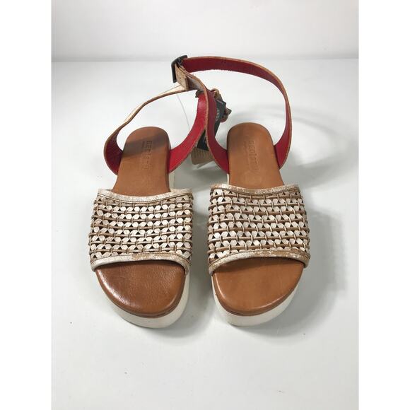 BEDSTU Brisa Sandals Leather Platform Almond Ankle Strap Shoe Handmade 8 NWT - Picture 3 of 14